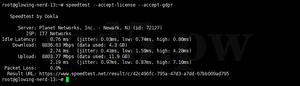 搬瓦工 USNY_8 纽约机房 Ookla Speedtest 网络测速